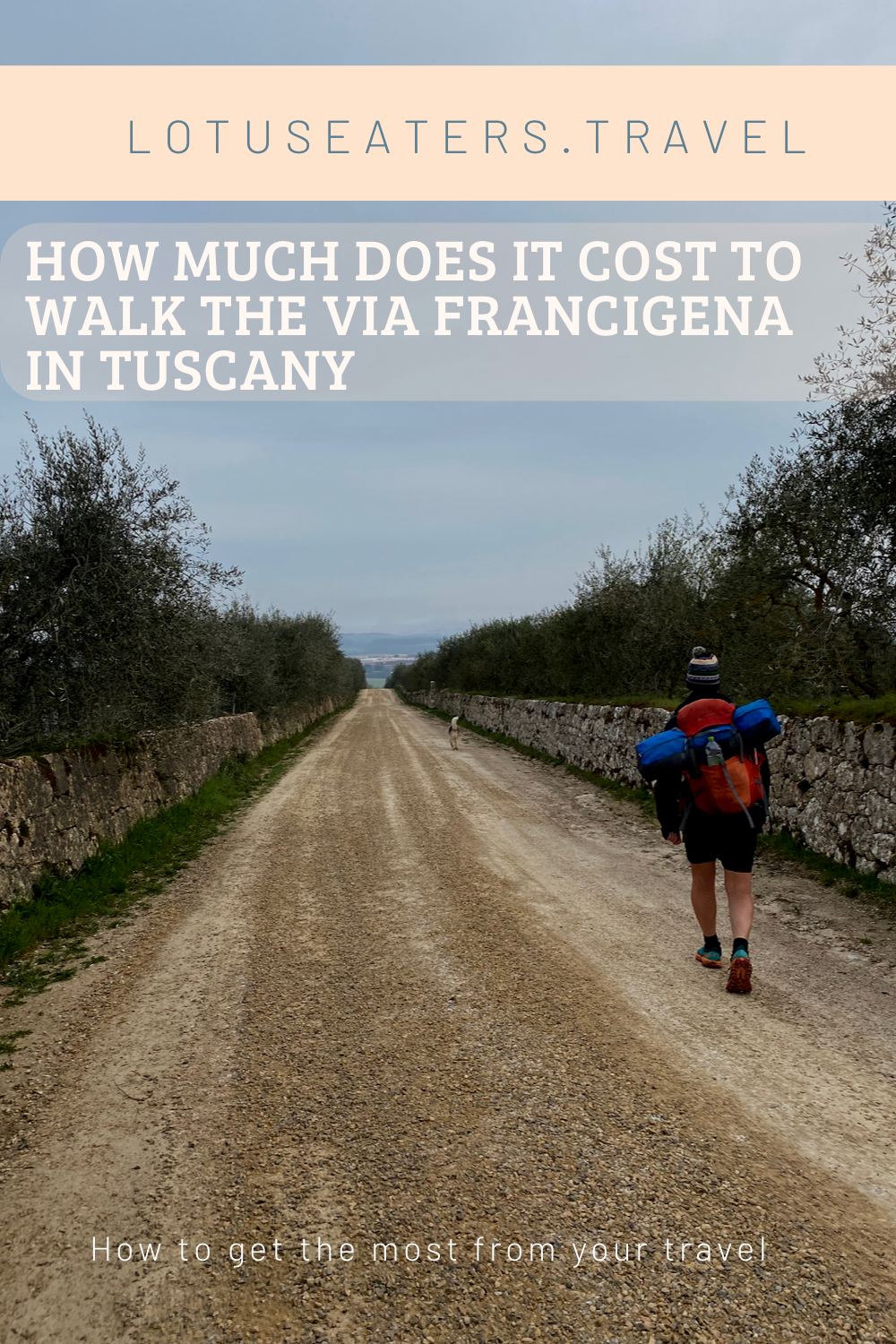 How much does it cost to walk the Via Francigena in Tuscany?